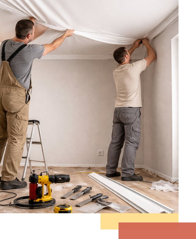 Монтаж ПВХ натяжного потолка в Выксе качественно и быстро