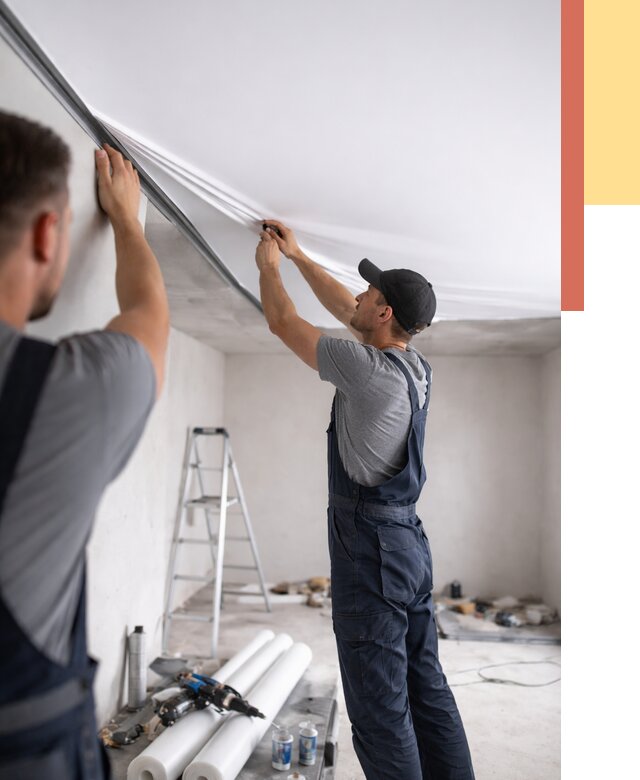 Монтаж матового натяжного потолка в Выксе от 4667 руб./м² — быстро и недорого | ОТДЕЛОЧНИК-Вкс