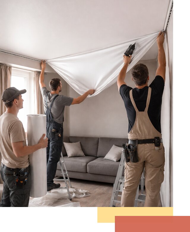 Монтаж сатинового натяжного потолка в Выксе качественно и быстро