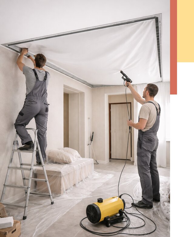 Монтаж натяжного потолка в прихожей в Выксе от 2748 руб. под ключ | ОТДЕЛОЧНИК-Вкс