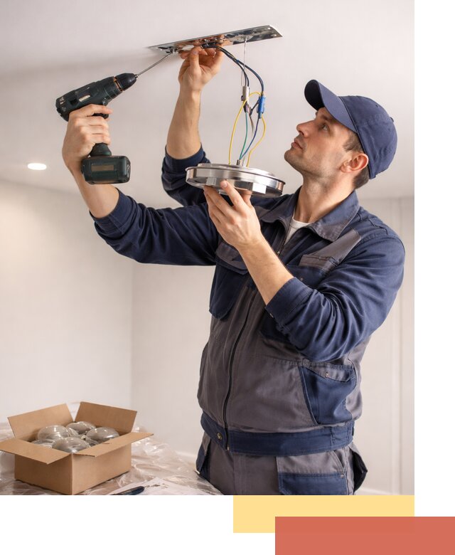 Установка люстры в натяжной потолок в Выксе