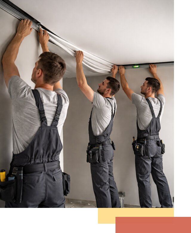 Теневые натяжные потолки в Выксе: монтаж и отделка быстро и качественно