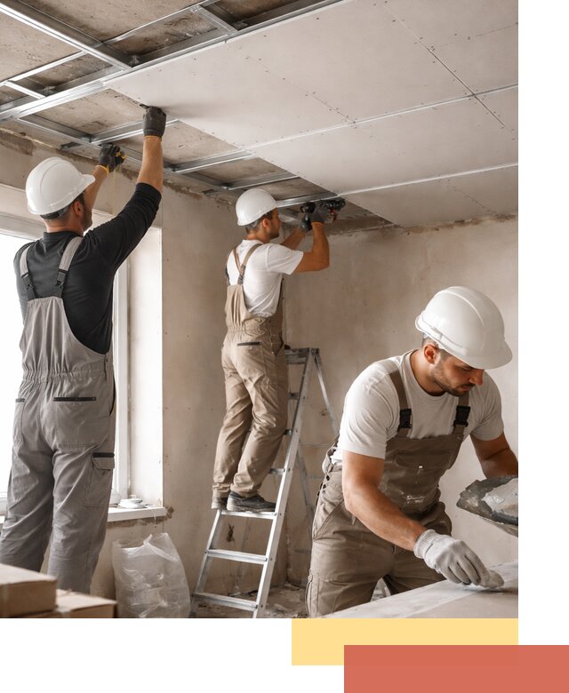 Одноуровневый потолок из гипсокартона в Выксе — монтаж и отделка