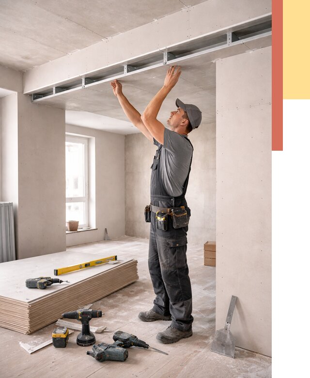 Потолок из гипсокартона с нишей в Выксе от 1296 руб. под ключ | ОТДЕЛОЧНИК-Вкс