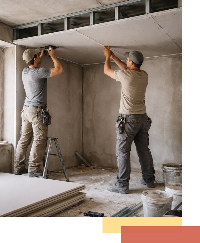 Короб из гипсокартона на потолке под ключ в Выксе