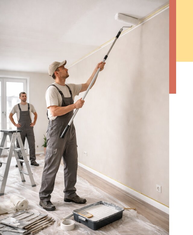 Покраска потолка из гипсокартона в Выксе от 4667 руб./м2 — услуги под ключ | ОТДЕЛОЧНИК-Вкс