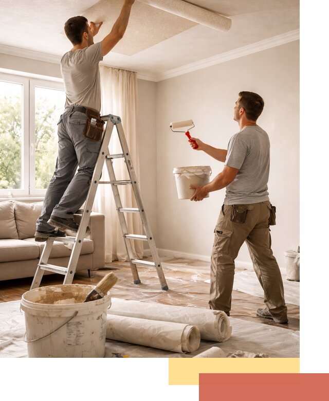 Поклейка обоев на потолок в Выксе — качественно и быстро