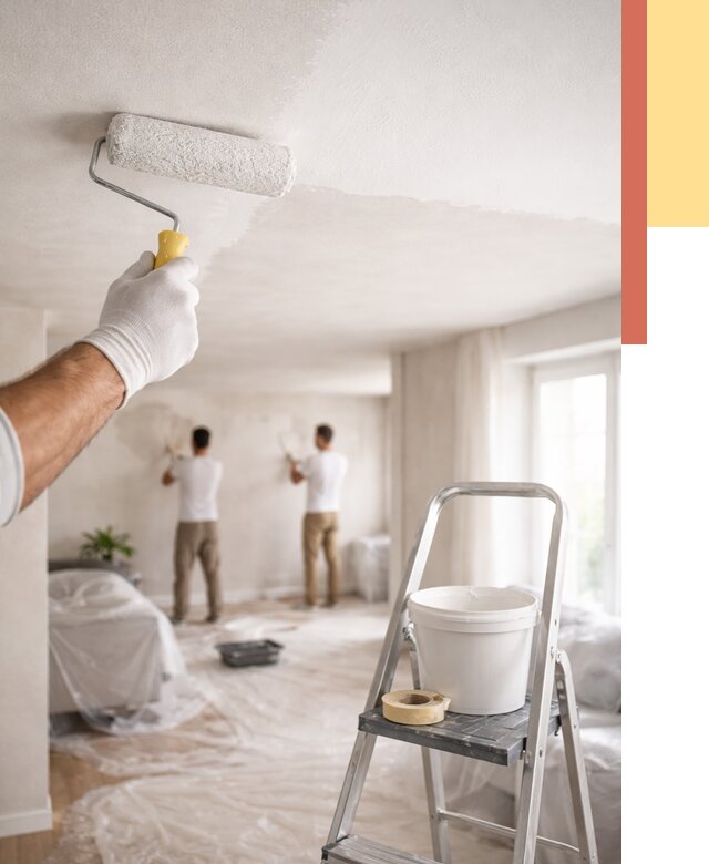 Покраска потолка акриловой краской в Выксе от 2593 руб. | ОТДЕЛОЧНИК-Вкс