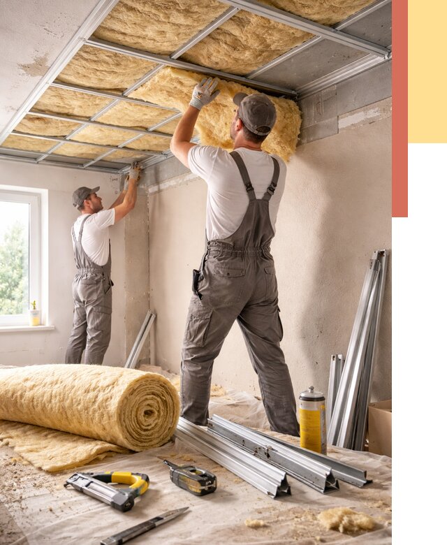 Утепление потолка в Выксе от 7466 руб/м2 — недорого, быстро, под ключ | ОТДЕЛОЧНИК-Вкс