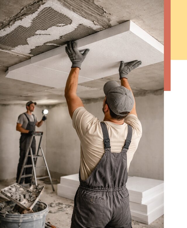 Утепление потолка пенопластом в Выксе от 4667 руб/м2 — недорого и быстро | ОТДЕЛОЧНИК-Вкс