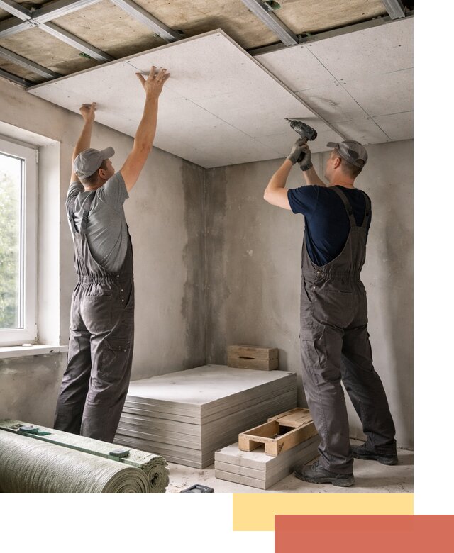 Шумоизоляция потолка панелями ЗИПС в Выксе